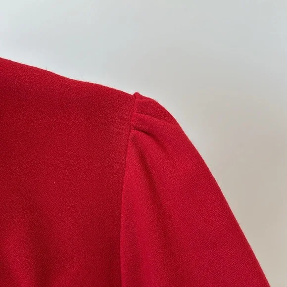 Dorothy Perkins Red Shift Dress with Peter Pan Leopard Collar, size 18UK or 14US - Picture 5 of 10